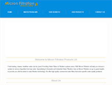 Tablet Screenshot of micronfiltration.ie